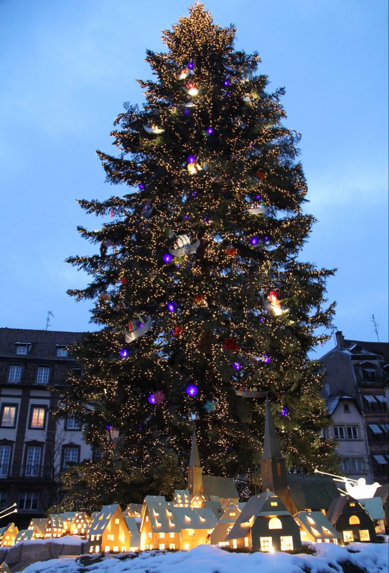 Le village de Noël au pied du sapin de Strasbourg
